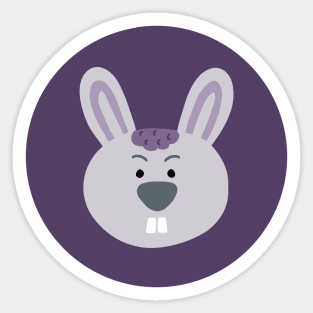 Rabbit in a hole Sticker